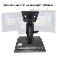 Support de moniteur à double rotule de 1,5 pouce avec base filetée et motif d'agencement de trous pour iPad Pro, support de tablette de table