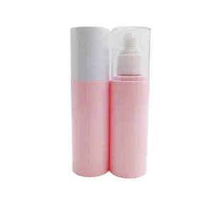 바디 로션/머리 기름 펌프 병 제조를 위한 100ml 주문 분홍색 색깔 병 머리 살포/호화스러운 광택이 없는 분홍색 색깔 병을 위한