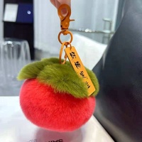 Porte-clés en peluche kaki mignon en fausse fourrure de lapin, pendentif doux, cadeau OEM, vente en gros