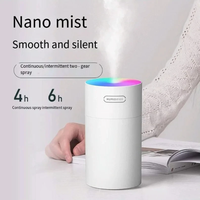 Mini humidificateur à brume chaude 270 ml H2O, double humidification, diffuseur d'huiles essentielles aromatiques, humidificateur d'air USB pour voiture et maison, design Dazzle Cup