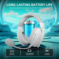 Auriculares para Juegos Attack Shark L80 Pro con Micrófono Dual, 3 Modos de Conexión, Cableados, Inalámbricos 2.4G, BT, Baja Latencia