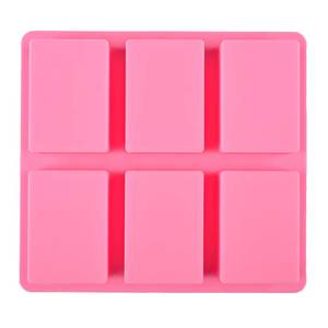 Molde de Silicona Rectangular de 6 Cavidades con Patrón para Hornear en la Cocina, Molde para Jabón Hecho a Mano - Product Image 5