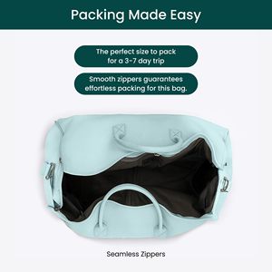 2-in-1 Convertible Garment Duffel <b>Bag</b> with Organized Storage Vegan Leather for Effortless Travel - Product Image 6