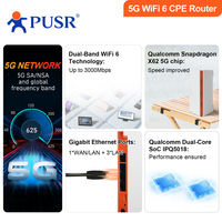 Routeur CPE PUSR Global 4G/5G WiFi6 AX3000 avec emplacement pour carte SIM, 4 ports Gigabit, QoS et VPN, 3000 Mbps, FWA U200