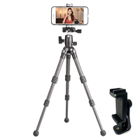 Nouvel Arrivage - Vente Flash : Mini Support de Table en Fibre de Carbone pour Téléphone Portable, Appareil Photo Reflex Numérique, et Smartphone (Clip Offert)