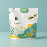 Sachet souple robuste avec bec verseur et poignée en plastique renforcée pour céréales en gros volume, sacs de 1kg, 2kg, 5kg, 10kg – Fabricant
