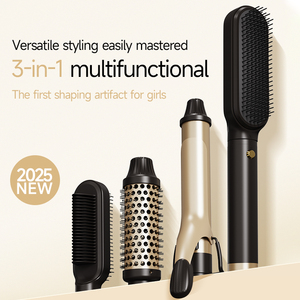 2026 ¡Oferta! Dispositivo para alisar, rizar y peinar el cabello con un solo aparato, cabezales intercambiables para cabello liso, rizado o ondulado - Product Image 2