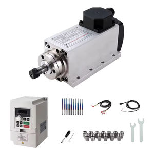 คุณภาพสูง CNC สปินเดิลมอเตอร์ชุด ER11 110 V/220 V 1.5KW มอเตอร์ระบายความร้อนด้วยอากาศพร้อมอินเวอร์เตอร์ VFD สำหรับเครื่องแกะสลัก - Product Image 1