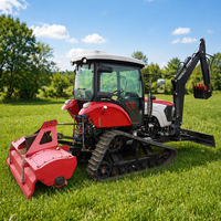 Traktor Crawler Pertanian Baru 100 Unit 4x4 4wd Tenaga Penuh Kemudi 360 Derajat di Tempat (In-situ) Multi-terrain Mini Traktor untuk Pertanian