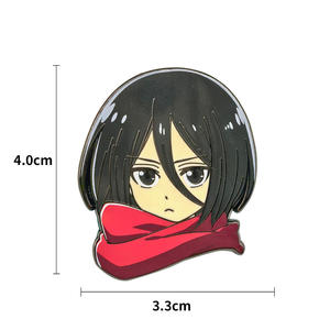 Pin de Metal Cloisonné de 4cm con Diseño Nuevo de Alta Calidad de <span class=keywords><strong>Anime</strong></span>, Titan, Mikasa Ackerman, Eren Jaeger, para Decoración de Mochilas - Product Image 5