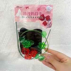 Kit de materiales para ramo de rosas, resina plástica, semihandmade, para el Día de la Madre, Qixi, San Valentín, Día del Maestro, eventos, fiestas - Product Image 3