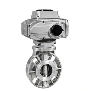 Válvula de Mariposa de Plástico PVC con Actuador Rotatorio Motorizado de 24V CC, Doble Brida, Asiento de Goma EPDM de 8 Pulgadas, COVNA DN200 - Product Image 1