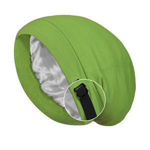 사용자 정의 로고 실크 새틴 안감 보닛 수면 모자 조정 가능한 다목적 헤어 케어 랩 커버 여성 남성 <span class=keywords><strong>slouchy</strong></span> 비니 곱슬 - Product Image 6