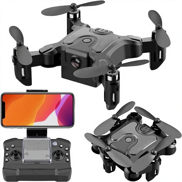 Beginner Mini Drone 4K Camera Six-axis Stabilization Foldable FPV | USB Control One-Key Takeoff/Land Headless Mode 360 Roll
