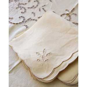 Mantel de Lino Amarillo Claro para Bodas con Calado y 12 Servilletas, Diseño Rectangular/Cuadrado a Rayas para Comedor de Hoteles - Product Image 4