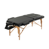 Mesa de Masaje Profesional Ajustable y Plegable de Madera de Haya y Material PU, Personalizable para Spas Comerciales, Hoteles y Dormitorios