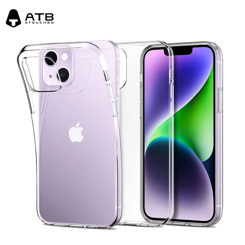 Atb Tpu Ultra Dunne Mobiele Case Cover Voor Iphone 16 15 14 13 Pro Max Soft Clear Tpu Telefoon Hoesjes