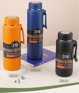 Bouteille d'eau de sports de plein air à isolation thermique en acier inoxydable de grande capacité avec infuseur à thé bouteille portable tasse de dinosaure - Product Image 2