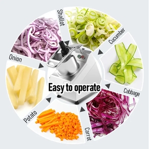 250W nhỏ rau máy cắt cho hành tím dưa chuột cà rốt khoai tây đậu bắp khác nhau Rau băm nhỏ Máy cắt - Product Image 6