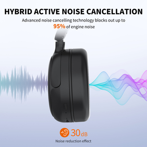 Tai nghe không dây ANC lai, chụp tai, có đèn LED hiển thị pin, gập được, TWS, kết nối <span class=keywords><strong>Bluetooth</strong></span>, dành cho chơi game - Product Image 4