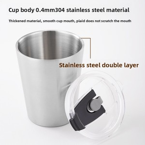 10oz Cangkir Dinding Ganda Baja Tahan Karat 304 Food Grade, Mug Minum Portabel untuk Rumah, Teh, Kopi, Anak-anak, Piknik Luar Ruangan, dan Hidrasi - Product Image 3