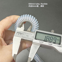 Tuyau flexible en PTFE ondulé résistant à l'aspiration avec renfort en spirale d'acier, résistance aux hautes températures, tuyau convolé en PTFE
