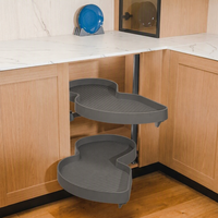 Panier de rangement d'angle coulissant pour cuisine en PS, plateau pivotant, paniers de rangement Magic Corner en gros