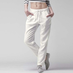 Nuove Donne <span class=keywords><strong>di</strong></span> Modo <span class=keywords><strong>di</strong></span> <span class=keywords><strong>Lino</strong></span> Bianco <span class=keywords><strong>Pantaloni</strong></span> Casual <span class=keywords><strong>Pantaloni</strong></span> Disegni - Product Image 1