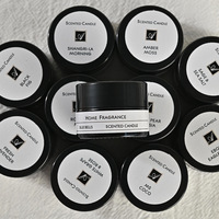 Vente en gros de bougies de voyage de haute qualité en verre ambré de taille mini bougies parfumées en cire de soja de type simple