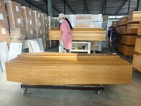 IT122 B&R Fournisseur chinois économique de cercueils, style italien, en bois de Paulownia, épaisseur 25mm, cercueils d'occasion pour adultes 192x56x28cm à vendre