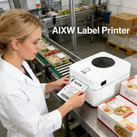 AIXW 4X6 Rose Imprimante thermique d'étiquettes pour petites entreprises Imprimante d'étiquettes d'expédition sans fil Produit en stock