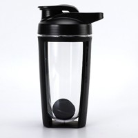 Bouteille de shaker à protéines sans BPA avec boule de mélange | Bouteille d'eau en plastique pour la salle de sport, le fitness, le yoga, la perte de poids et les compléments alimentaires