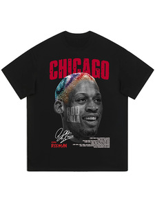 T-shirt à col rond et épaules tombantes QUATU en gros, vierge, avec logo sérigraphié, en coton épais de haute qualité, vêtements pour hommes - Product Image 3
