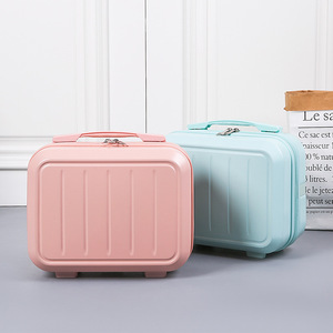 Valise de maquillage portable en ABS étanche de 14 pouces, petite valise de rangement pour <span class=keywords><strong>femme</strong></span>, mignonne et de <span class=keywords><strong>grande</strong></span> capacité - Product Image 1