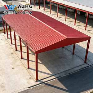 Conception de bâtiment d'entrepôt préfabriqué avec structure en acier, options de panneaux en tôle ondulée, options d'épaisseur de panneau - Product Image 1