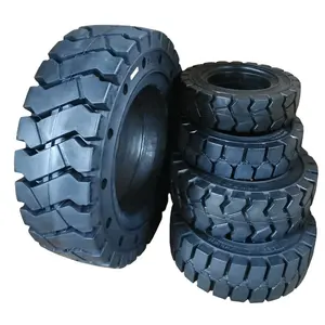 Forklift solid tire manufacturer solid tyre supplier 500 different sizes solid tyre with rims non marking available