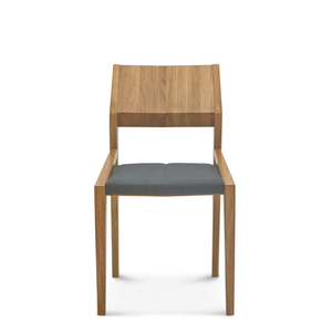 เก้าอี้ไม้วอลนัทหุ้มเบาะนั่งเรียบง่ายสไตล์สแกนดิเนเวียน-เรียบง่ายสำหรับสตูดิโอในยุโรป - Product Image 1