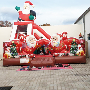 Castillo inflable gigante con tobogán Candy Land para Navidad, área de juegos inflable comercial con tobogán. - Product Image 3