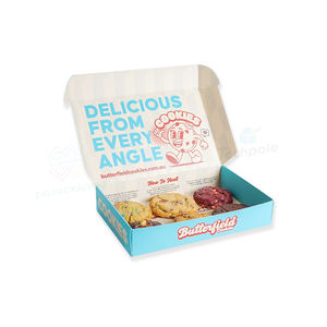 持ち帰り用エンボス加工ピンクカスタムベーカリー配送ボックスセット（ミニバーガー、チョコレートトリュフ、ケータリング、郵送用紙箱） - Product Image 4