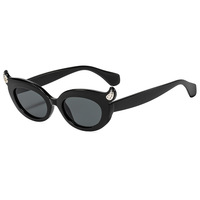 Nouvelles lunettes de soleil tendance pour femmes, style œil de chat, personnalisées, UV400, monture intégrale, pour sports de plein air