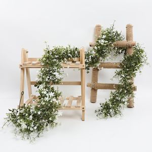 Guanyi Artificial Flower Vine 100cm 200cm White Green <b>Leaves</b> Wedding Home <b>Decor</b> <b>Wall</b> Hanging Outdoor Props - Product Image 2