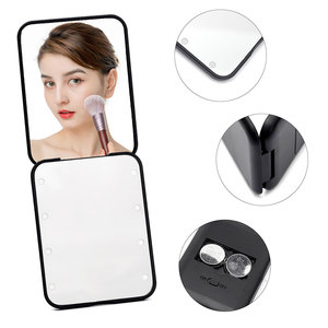 Compact Mini Gift Vanity Folding Cosmetic <b>Mirror</b> with Lights Portable Hand Held <b>Small</b> Pocket Travel Makeup <b>Mirror</b> - Product Image 2