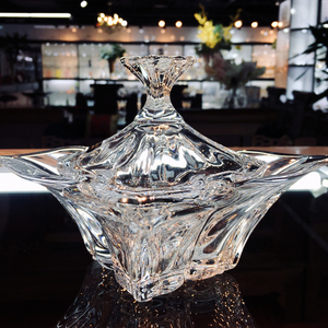 Độc Đáo Bền Vững Hiện Đại Pha Lê Thủy Tinh Lưu Trữ Jar Với Glass Nắp Cho Đường Và Kẹo Quà Tặng Doanh Nghiệp - Product Image 4