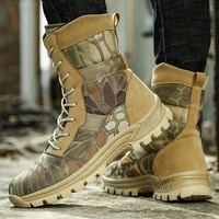 Bottes de randonnée de chasse camouflage pour hommes, bottes de désert à haute cheville pour hommes