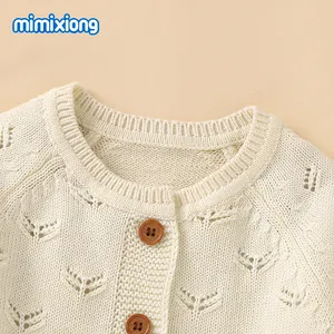 Детские комплекты Mimixiong, высококачественный комплект детской одежды оптом, Детский комбинезон с длинным рукавом, мягкий 100% хлопок с шапкой, детская одежда
