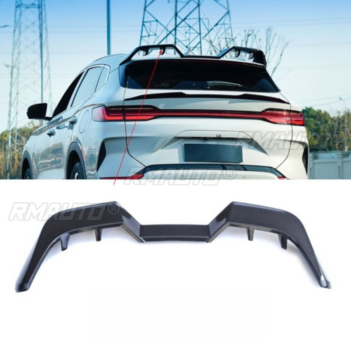 Aspect carbone pour toit