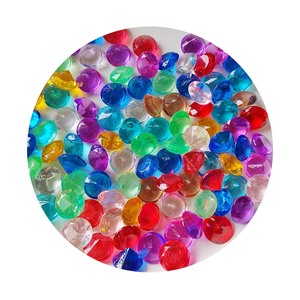 Vente en gros de vases acryliques en plastique de couleur mélangée 18*25mm en forme de diamant <span class=keywords><strong>Perles</strong></span> de remplissage Centres de table pour mariage - Product Image 2