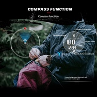Jam Tangan Digital Olahraga Luar Ruangan Kustom Stopwatch Alarm Pendakian Berenang Pedometer Metronom Kompas Dewasa Tahan Air 5BAR Karbon