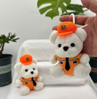 Porte-clés en peluche panda mignon 12 cm, pendentif panda lisant un livre, prix de jeu pour machine à griffes d'arcade, vente en gros, fabrication OEM