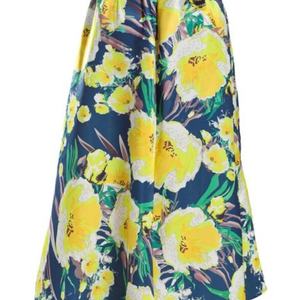 กระโปรงแม็กซี่พิมพ์ลายดอกไม้เอวสูงสำหรับผู้หญิงโอเวอร์ไซส์ออกแบบได้ตามต้องการ - Product Image 2